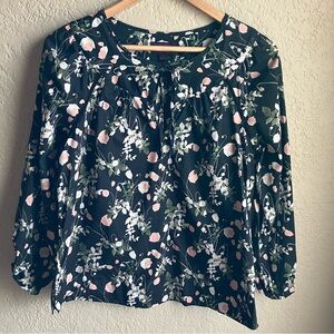 Liberty x J Crew peasant style blouse